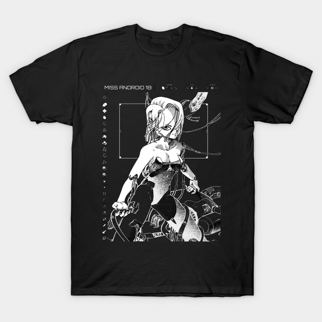 MISS ANDROID 18 T-Shirt by LANX